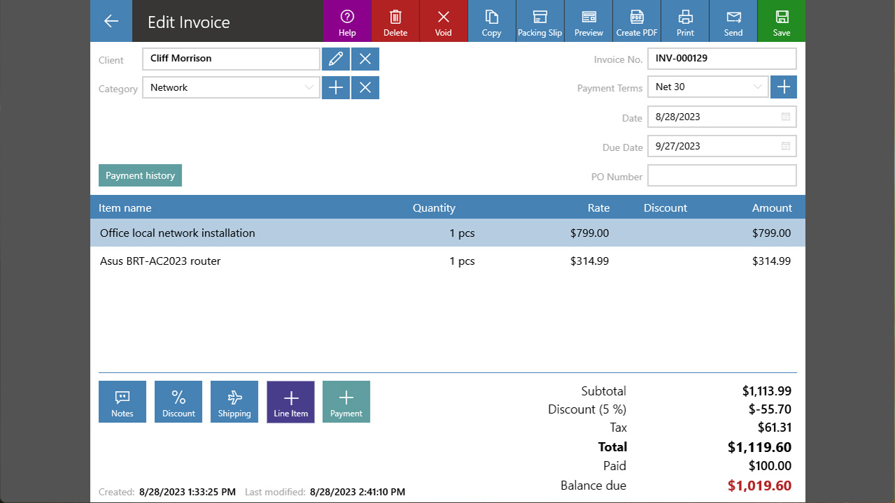 invoice